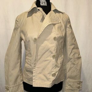 Smart Set Cream Double-Breasted Pea Coat